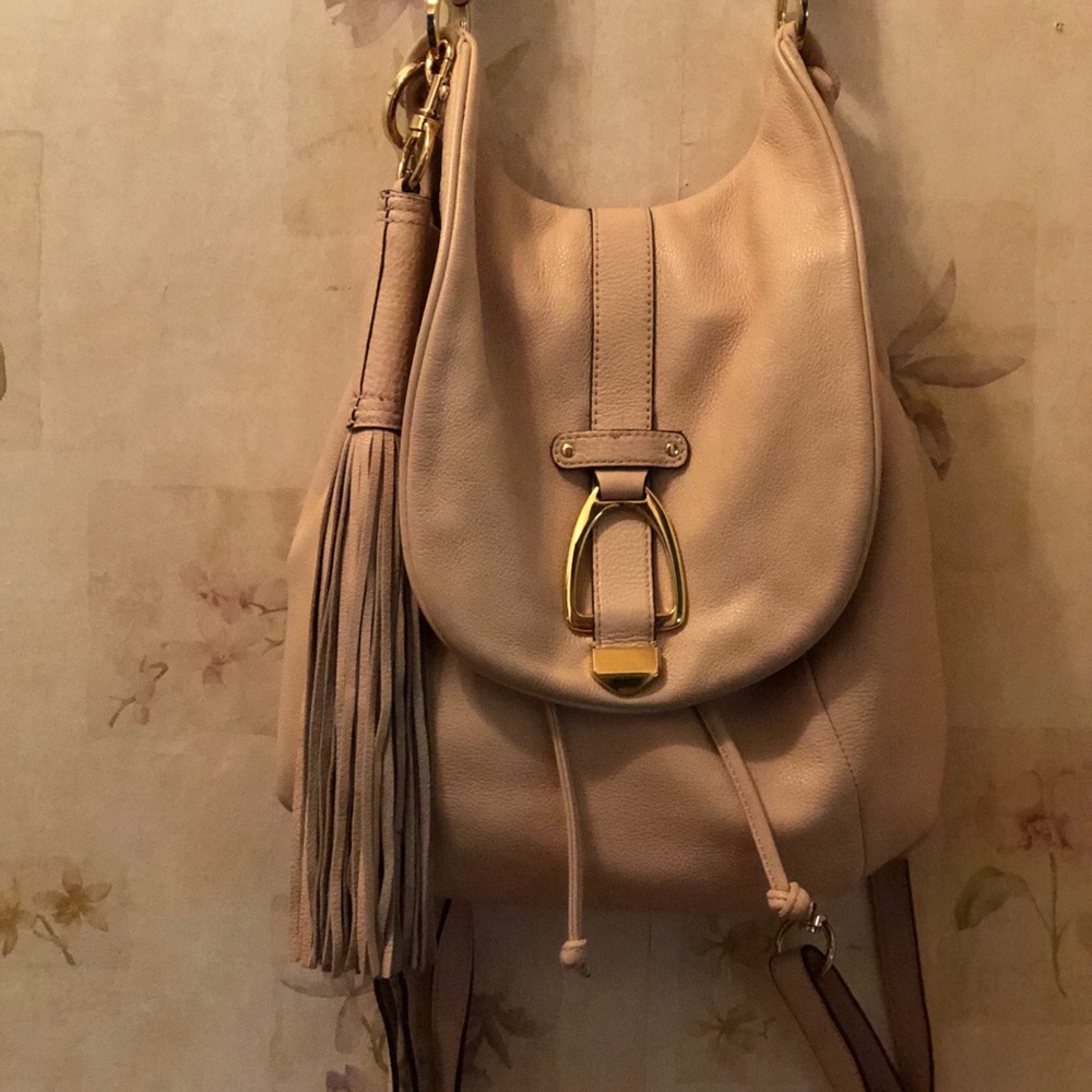 Luscious Leather Pocketbook/Backpack With Tassel.